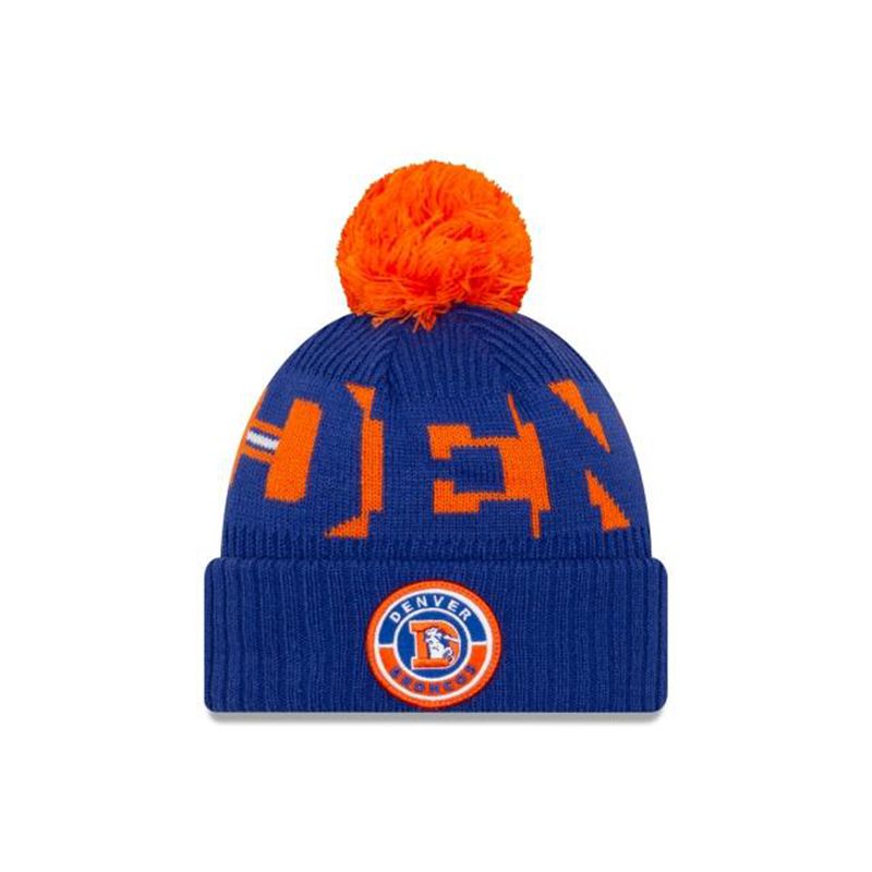 NFL Denver Broncos Historic Cold Weather Sport Knit (XGX4841) - Blue New Era Beanies